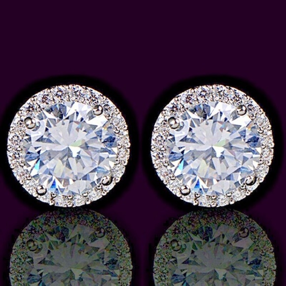Michael John’s Jewels Jewelry - Women's 18K White Gold Plated Crystal Zircon Inlai